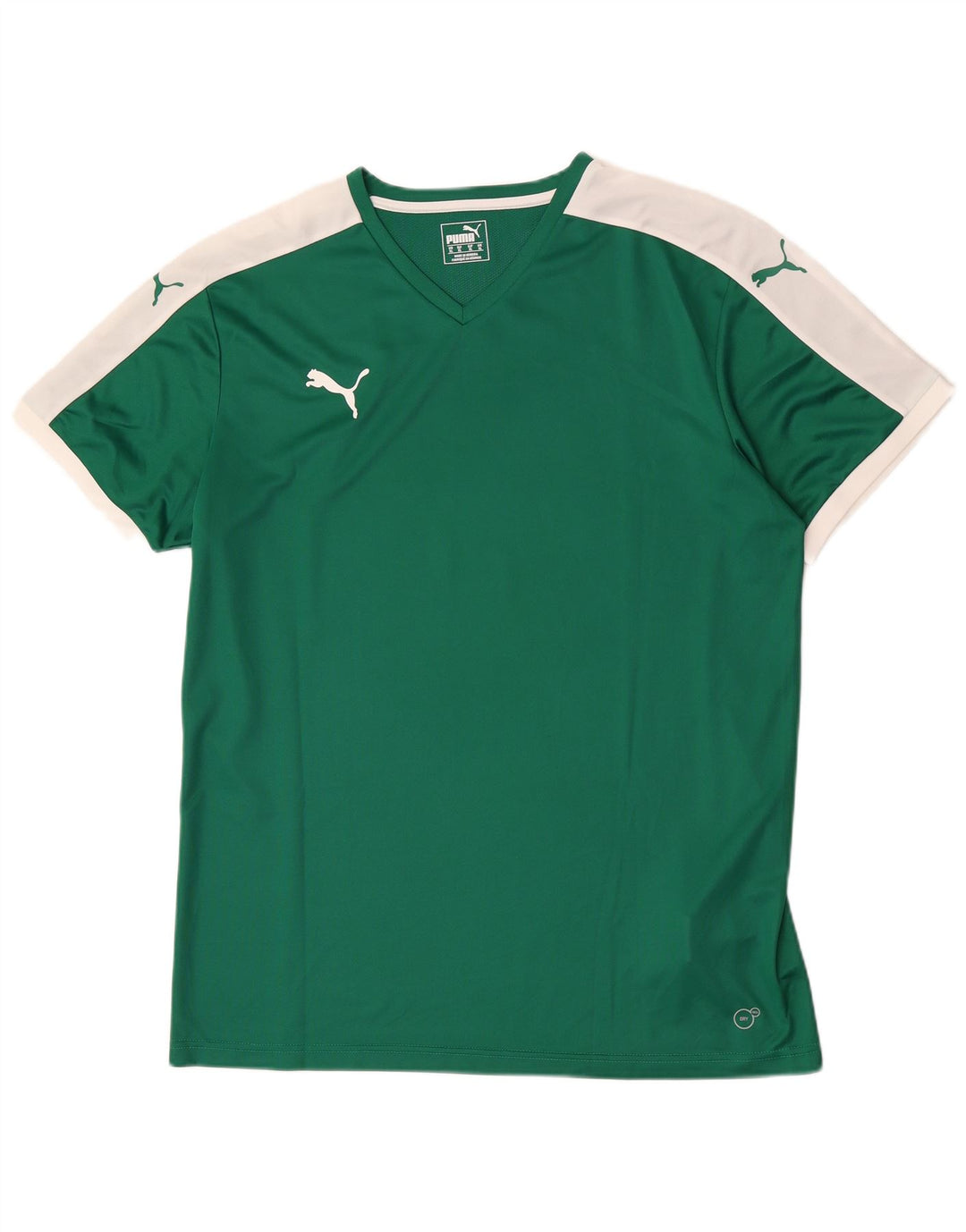Camiseta masculina Puma Top XL verde colorblock poliéster