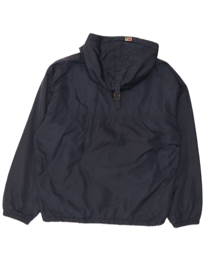 Jaqueta masculina Napapijri Geographic Graphic Anorak Reino Unido 38 Médio Azul Marinho