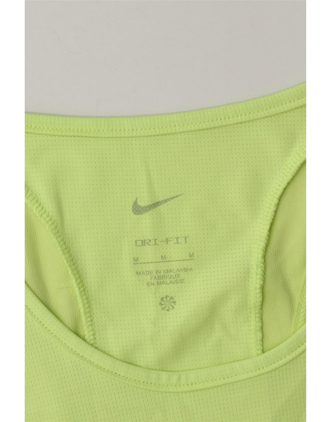 Nike Womens Dri Fit Crop Vest Top UK 12 Médio Verde