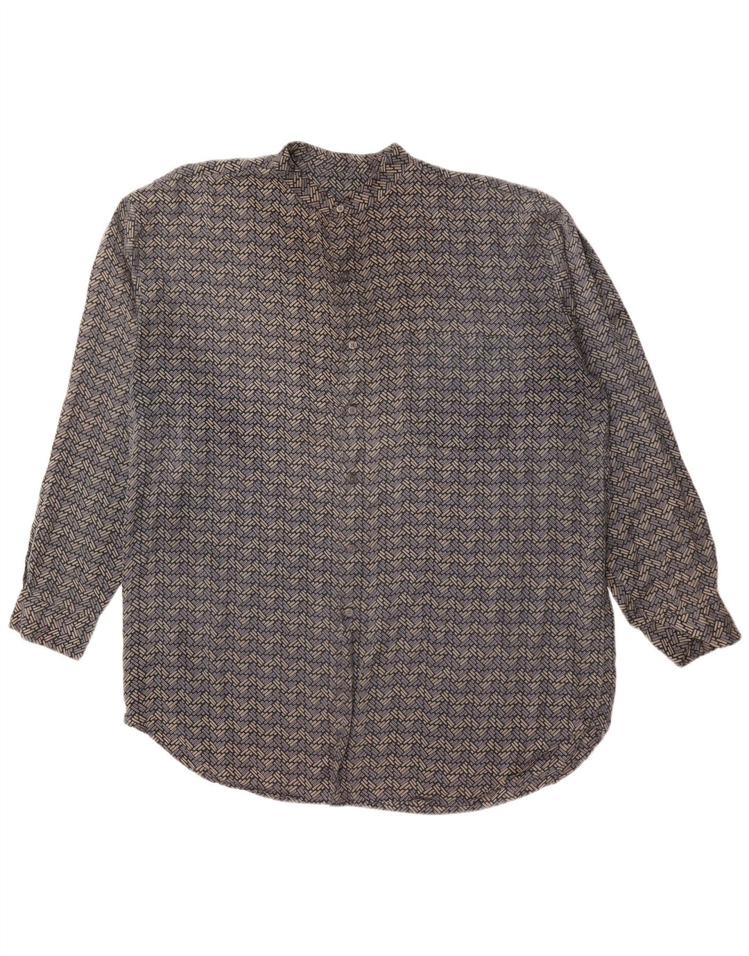 Camisa masculina VINTAGE XL cinza geométrica