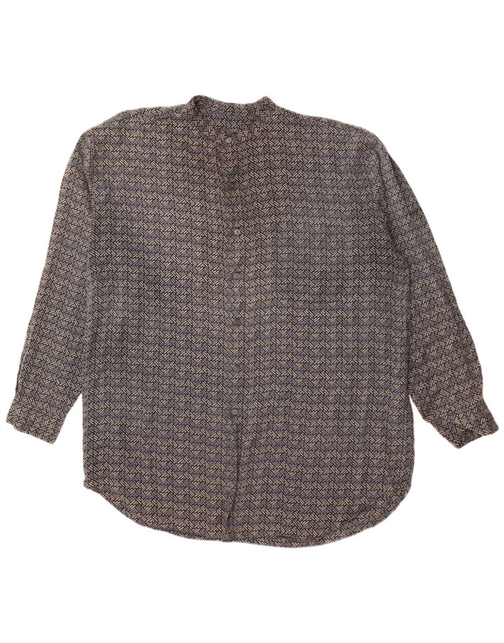 Camisa masculina VINTAGE XL cinza geométrica