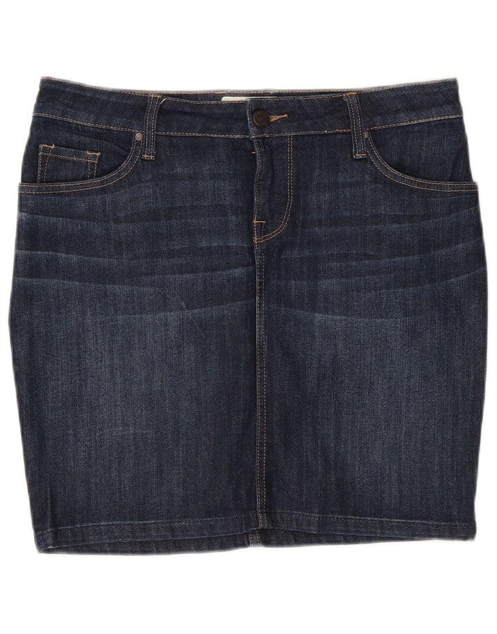 Saia jeans feminina Mustang W32 grande azul