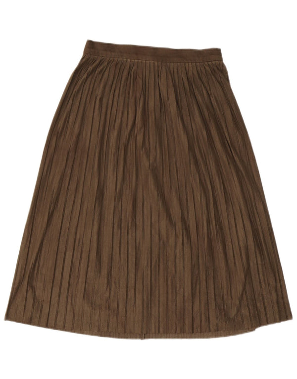 Zara Womens A-Line Skirt Small W26 Khaki Polyester
