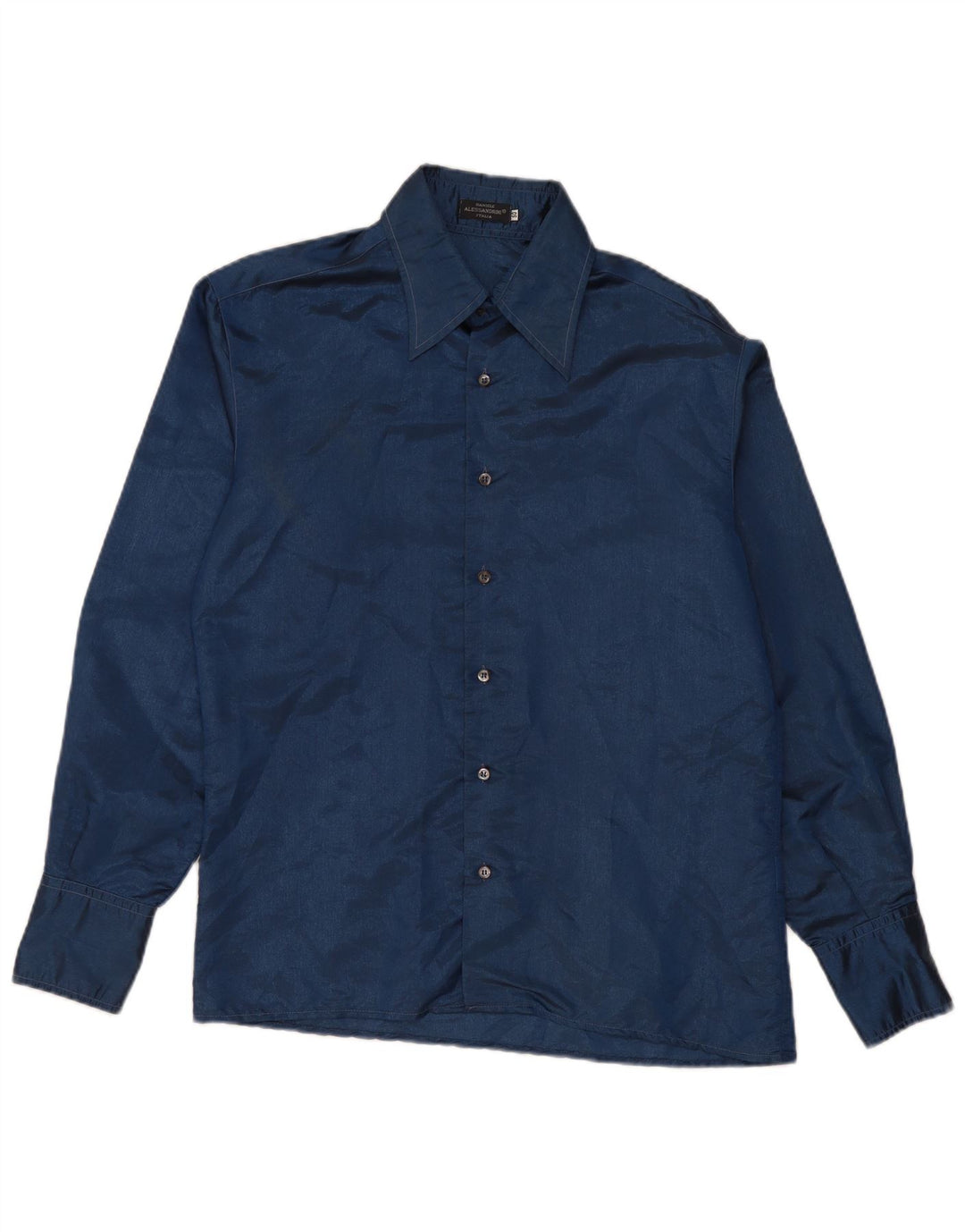 Camisa masculina Daniele Alessandrini IT 50 poliéster azul marinho médio