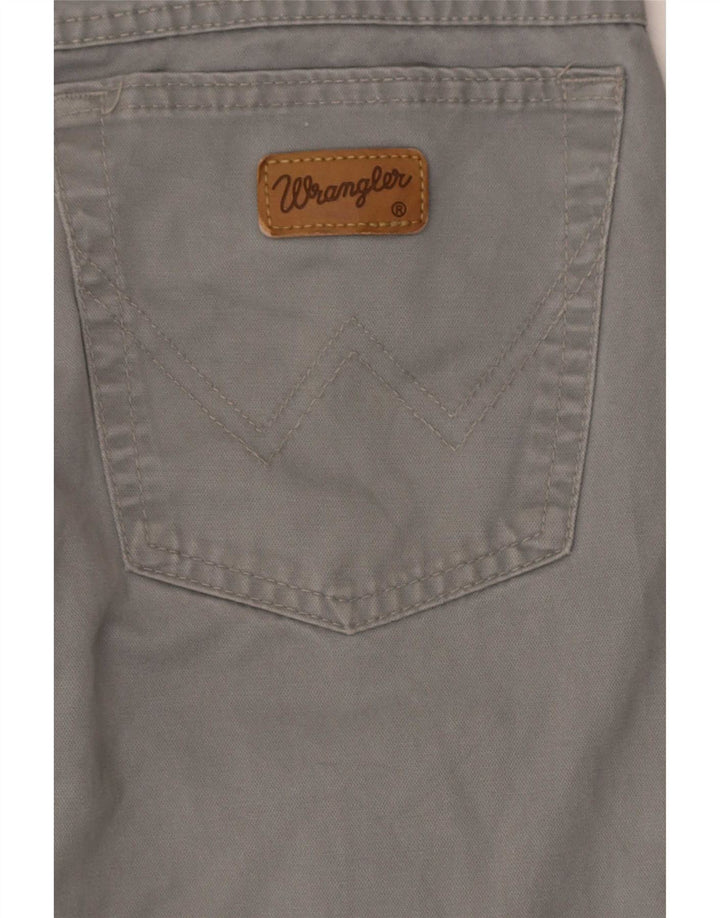 Wrangler Calça feminina reta casual W32 L31 cinza clássico