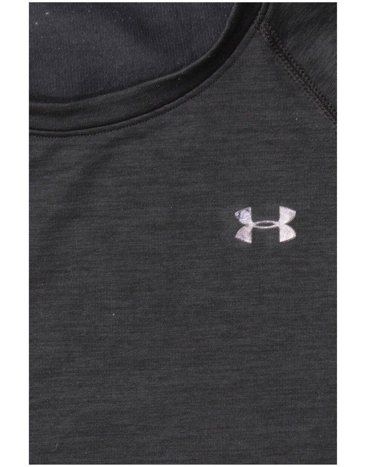 UNDER ARMOUR Top feminino manga comprida UK 12 médio preto