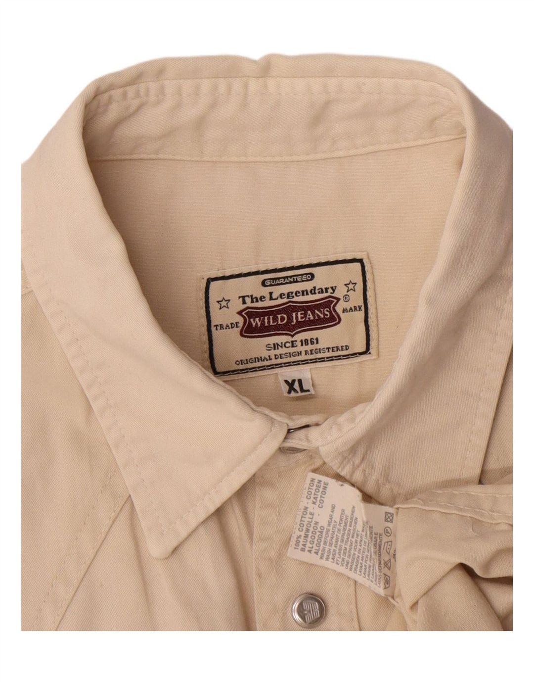 Camisa masculina VINTAGE XL algodão bege