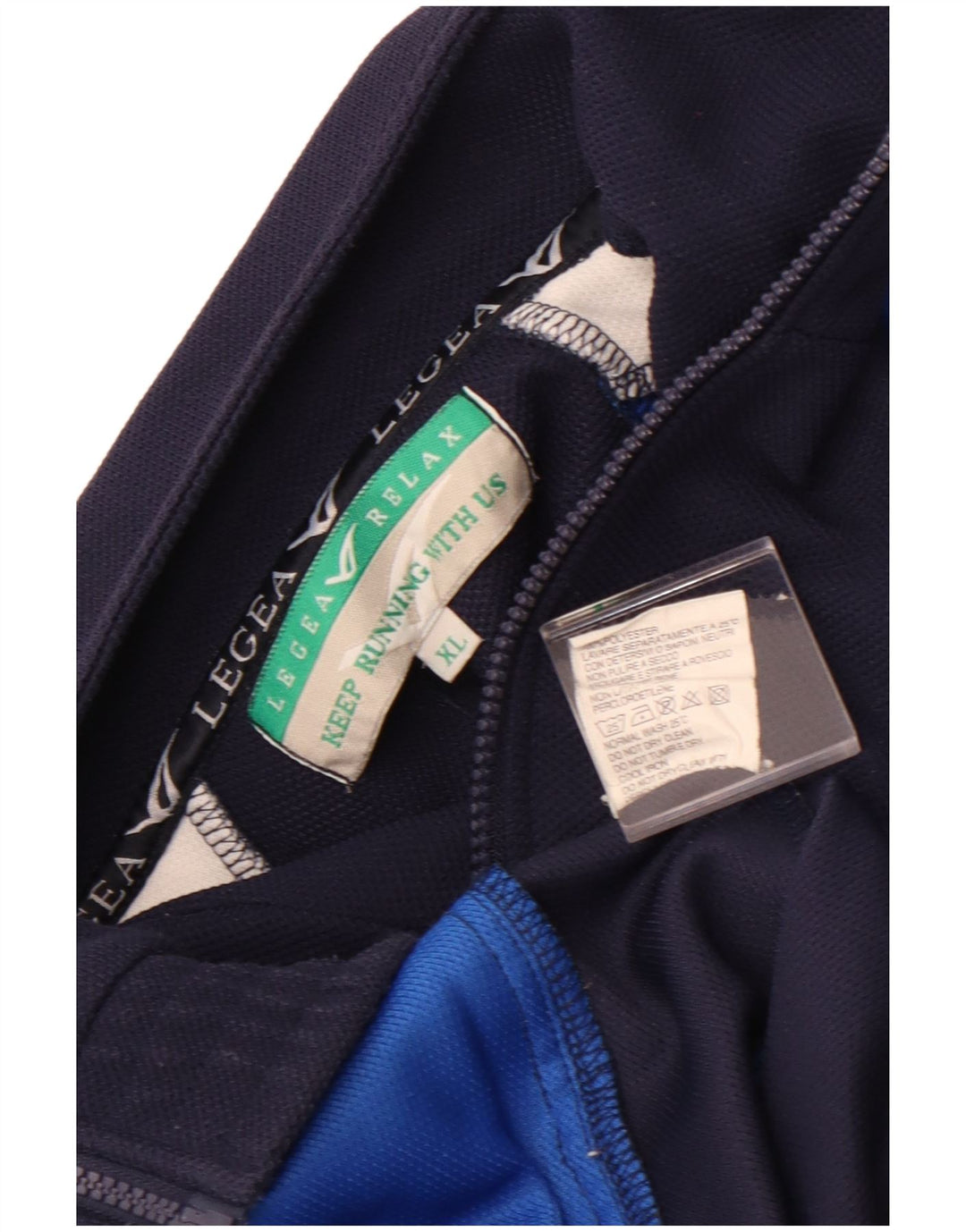 LEGEA Mens Treino Top Jaqueta XL Azul Marinho Colourblock Poliéster