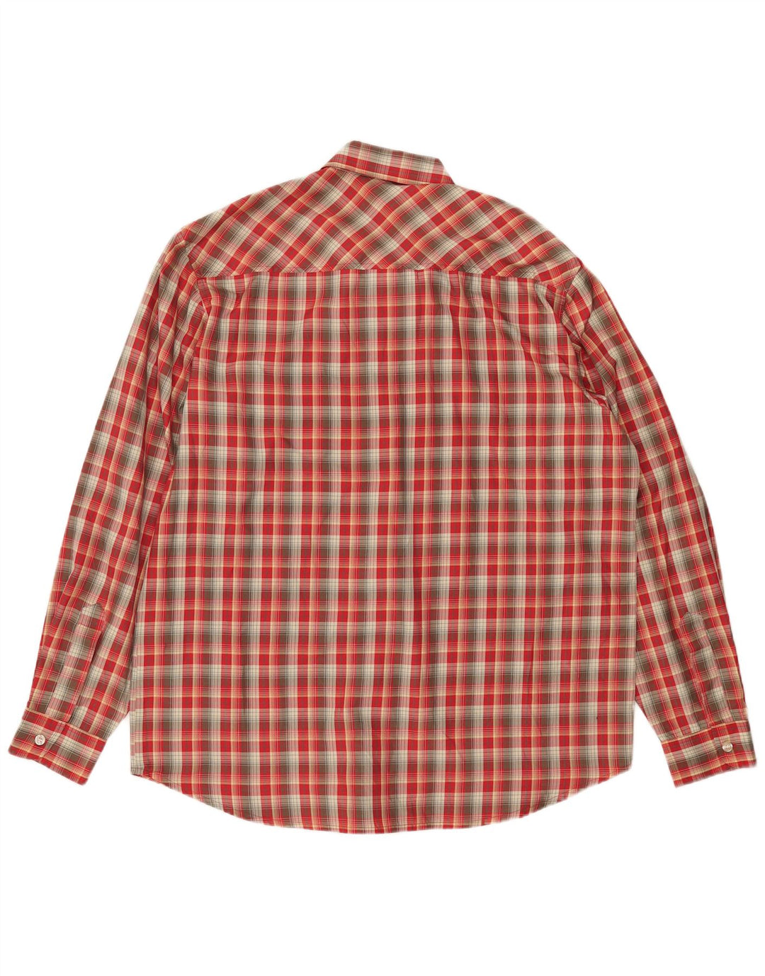 Camisa masculina BAILO 2XL poliéster xadrez vermelho