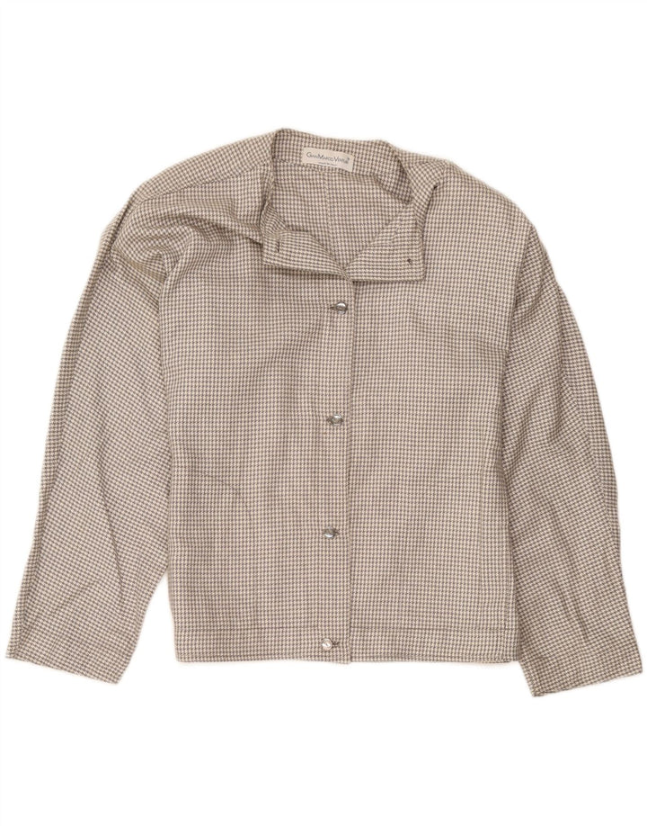 Jaqueta bomber feminina Gian Marco Venturi UK 12 cinza médio Houndstooth