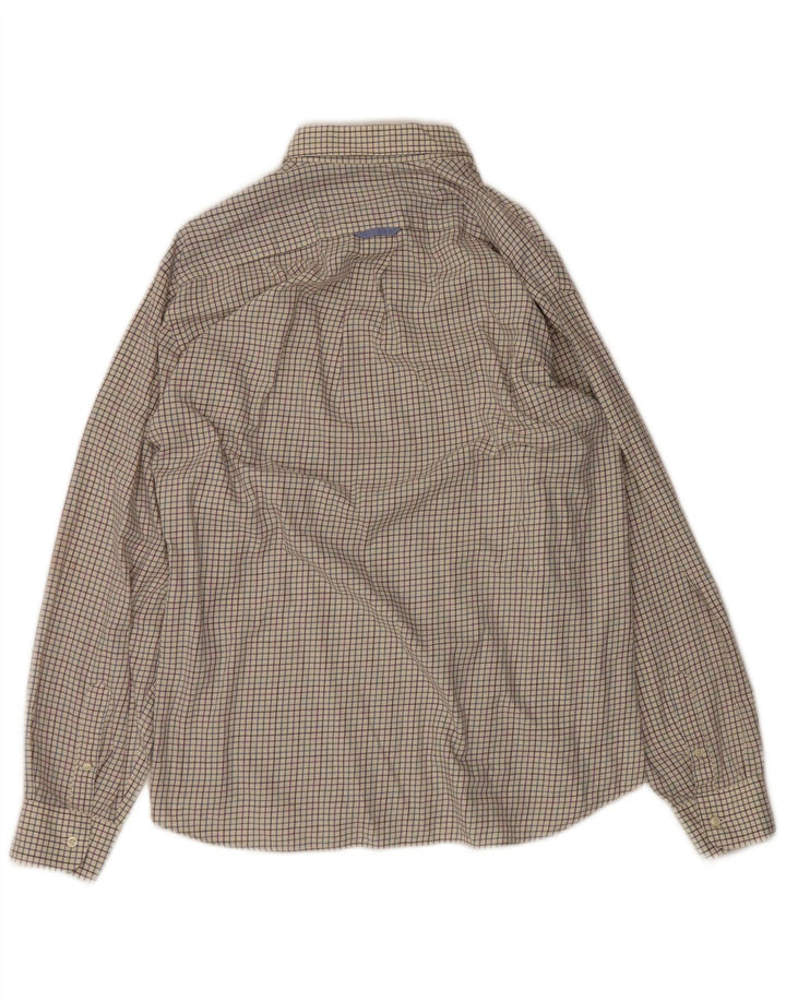 Camisa masculina Barbour XL Off White Check Cotton