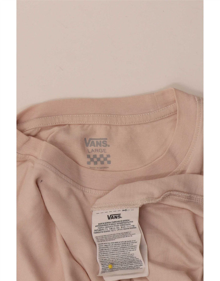 Camiseta masculina Vans grande algodão rosa