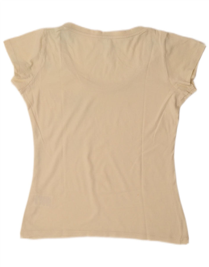 Camiseta feminina Guru UK 12 médio algodão off white