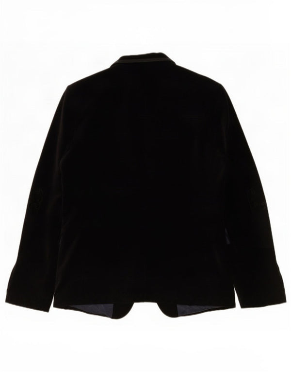 Jaqueta blazer masculina de veludo com 1 botão Zara EU 50 algodão preto médio