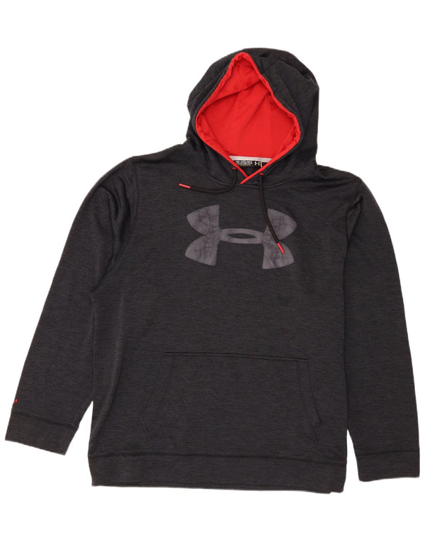 Under Armour Mens Graphic Loose Fit moletom com capuz 2XL azul marinho manchado