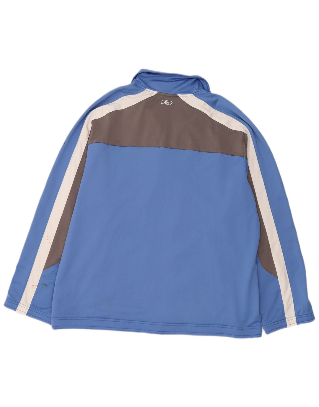 Reebok Mens Regular Fit Tracksuit Top Jaqueta XL Azul Colorblock Poliéster