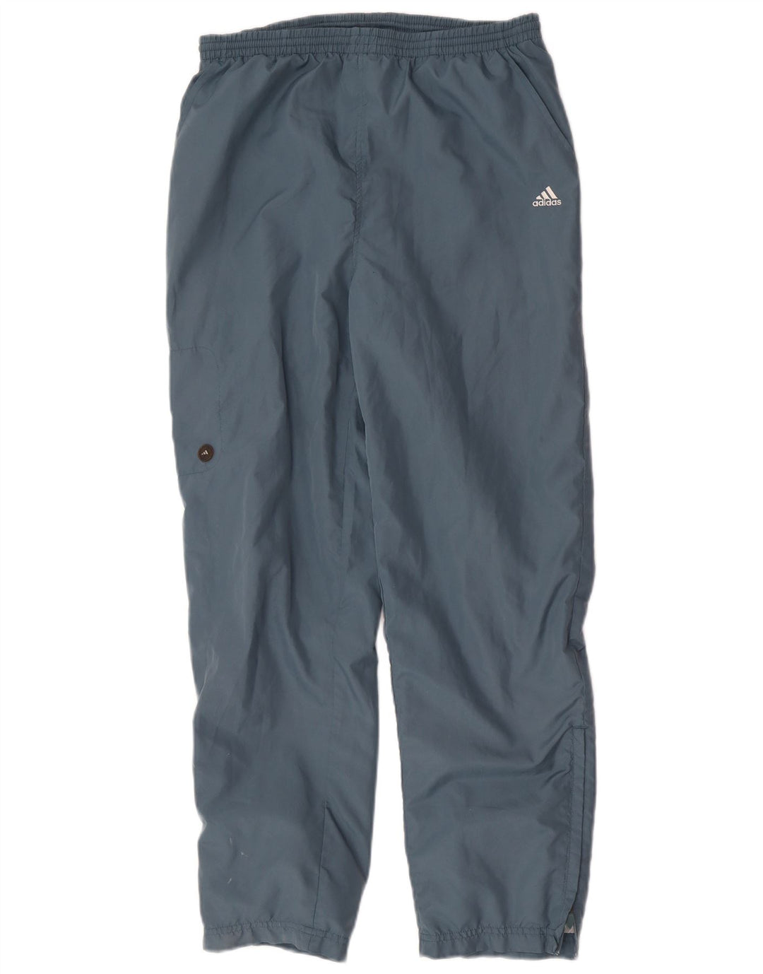 Calça de treino feminina Adidas Joggers UK 12 poliéster azul médio