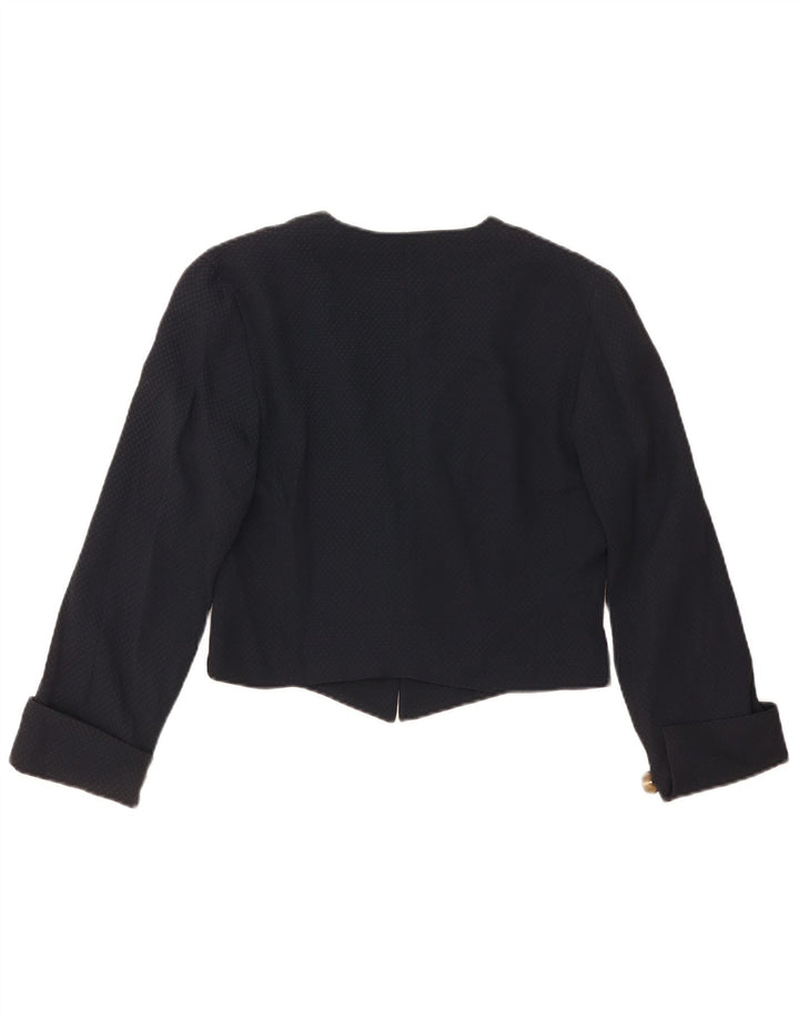Jaqueta Bolero Feminina Renato Balestra IT 42 Médio Azul Marinho Argyle/Diamante