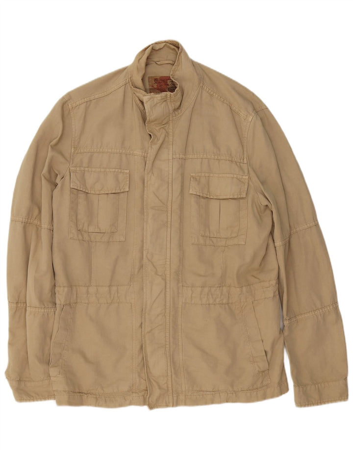 EXPLORER Mens Utility Jacket UK 38 Medium Beige