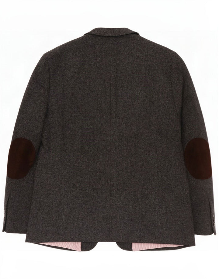 Gant Jaqueta masculina blazer de 2 botões IT 58 4XL Lã cinza