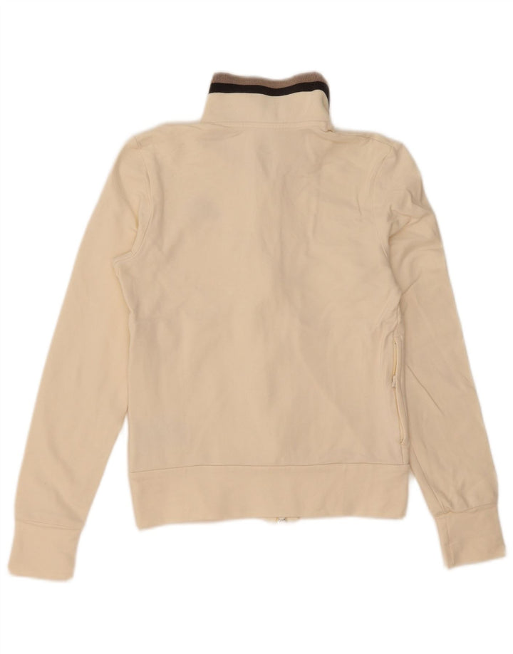 Nike Womens Tracksuit Top Jacket UK 8/10 Pequeno Algodão Branco