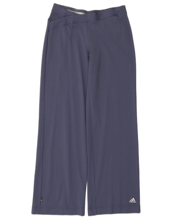 Adidas Womens Clima 365 Wide Leg Calças de treino Reino Unido 12 Médio Azul Marinho