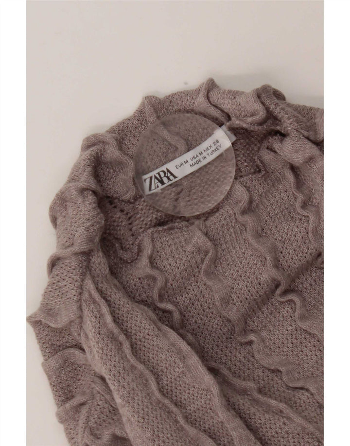 Zara Vestido feminino maxi sem mangas, Reino Unido 12, cinza médio