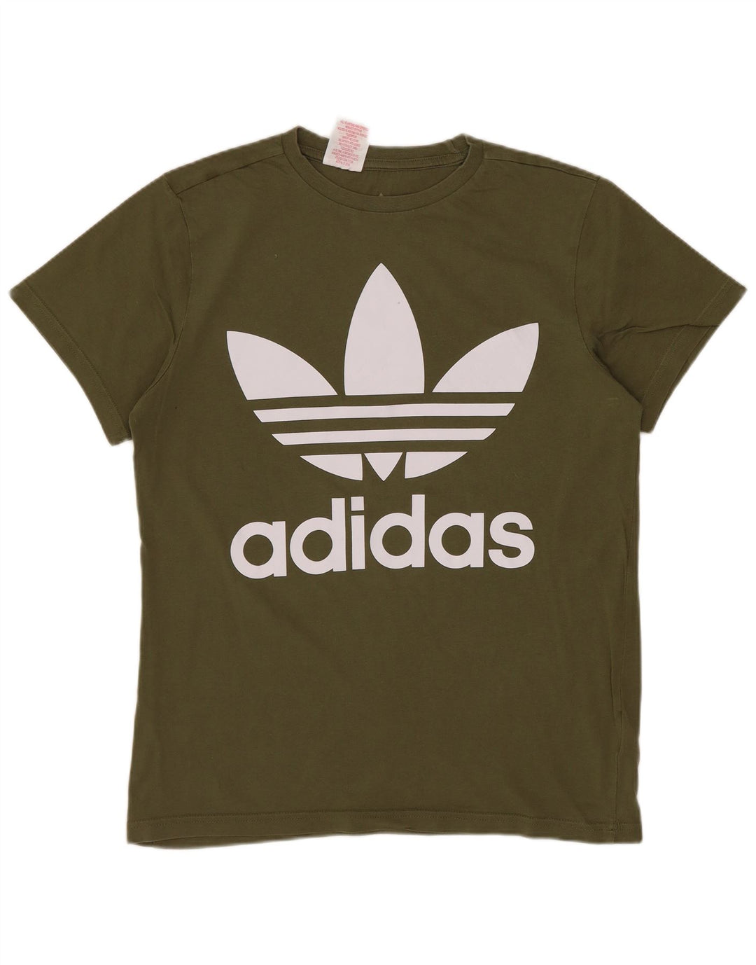 Camiseta Adidas Meninos Graphic Top 13-14 Anos Algodão Cáqui