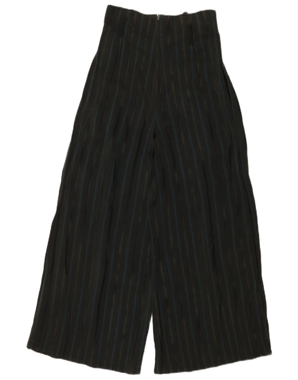 Calça feminina vintage cintura alta cortada UK 12 médio W26 L25 preta