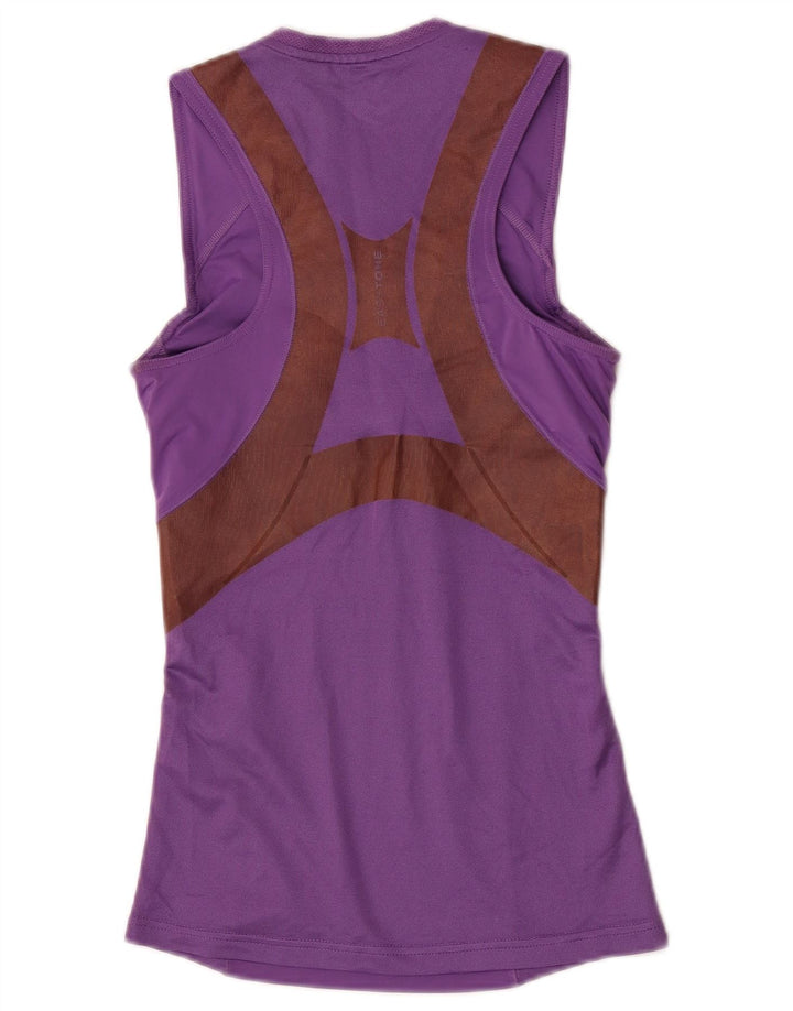 Reebok Womens Vest Top UK 4/6 XS Roxo Colourblock Poliéster