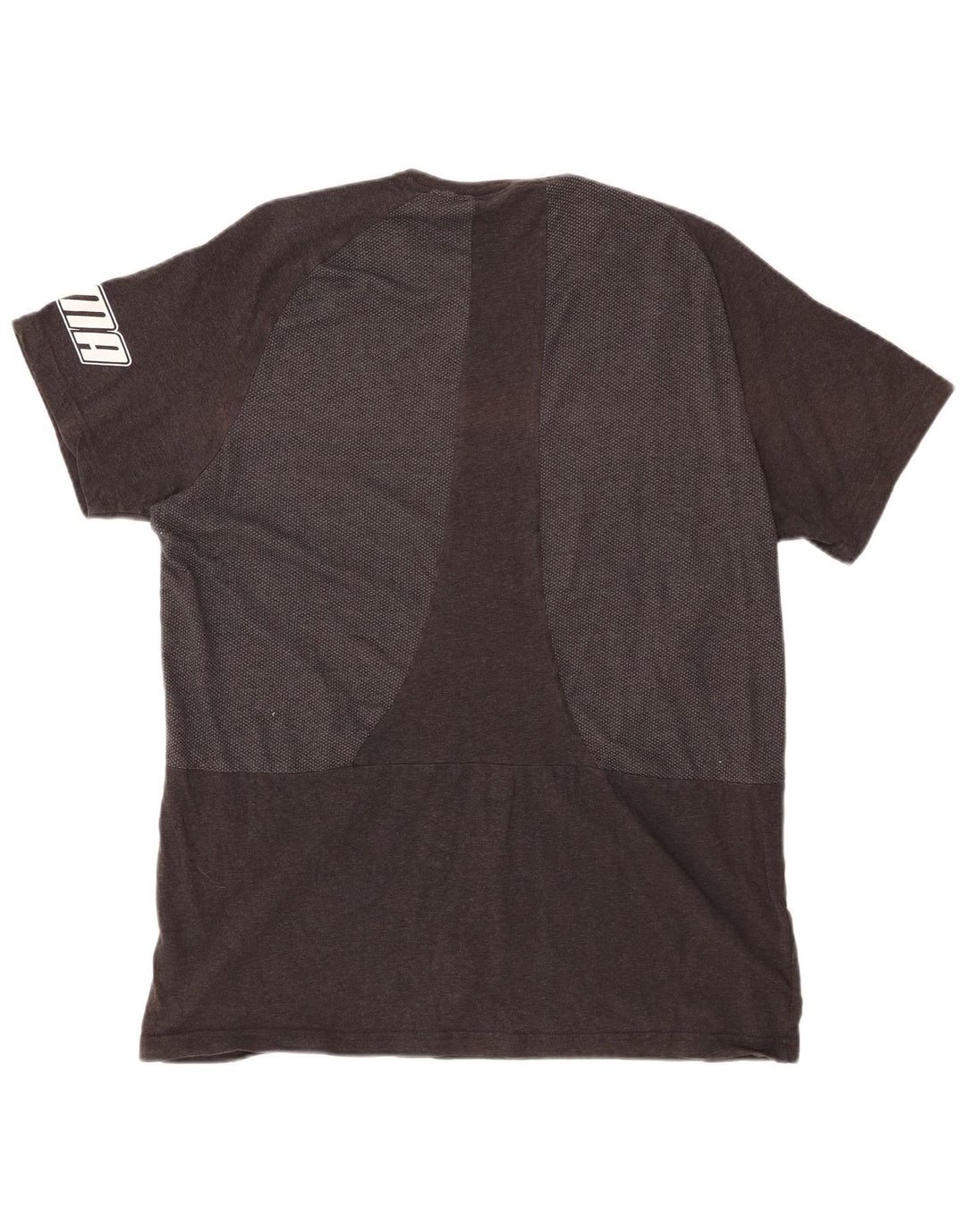 Camiseta gráfica masculina PUMA Top 2XL cinza colorblock
