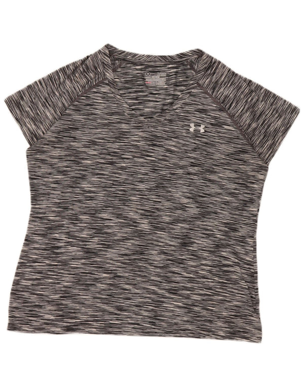 Camiseta feminina Under Armour Heat Gear Top UK 18 XL cinza manchado