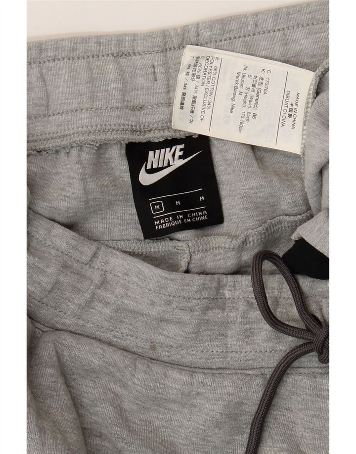 Calça de treino masculina Nike Joggers cinza médio algodão colorblock