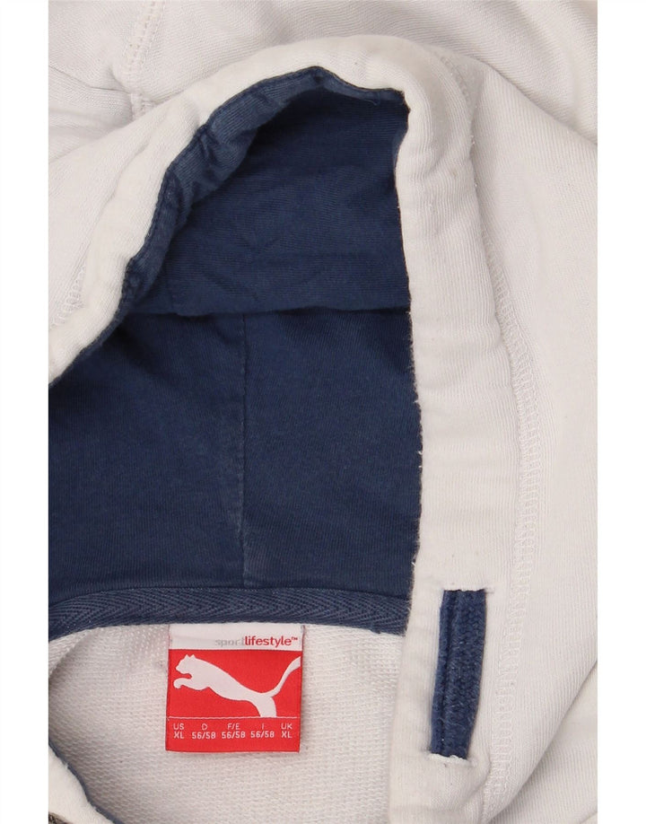 PUMA Mens Graphic Hoodie Jumper XL Branco
