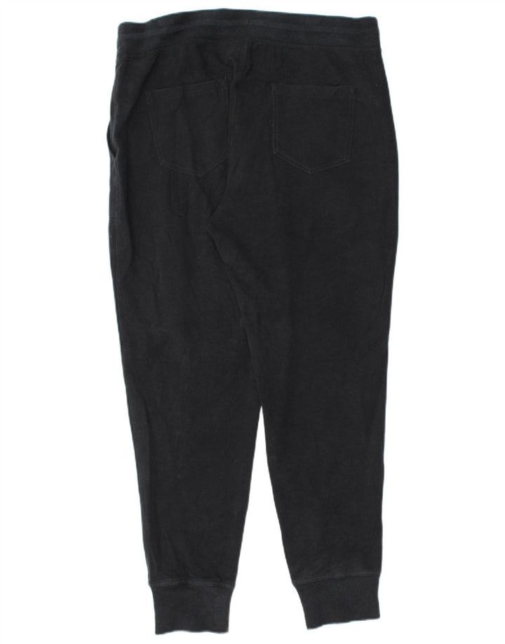 Calça de treino feminina L.L.BEAN Joggers UK 14 algodão preto médio