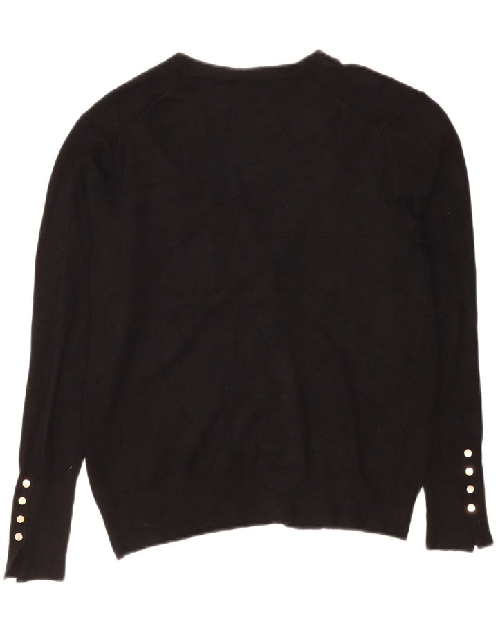 Suéter cardigã feminino Zara Reino Unido 14 grande preto