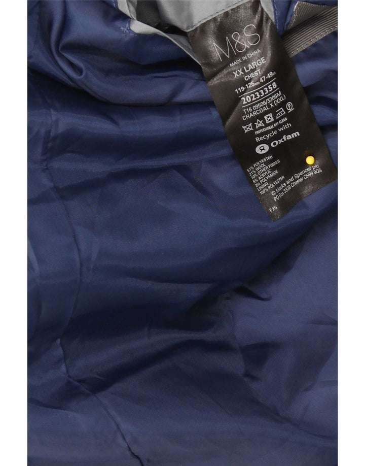 Sobretudo masculino Marks & Spencer UK 44 2XL poliéster preto