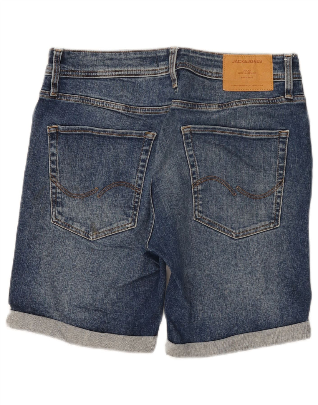 Shorts jeans masculino JACK & JONES pequeno W29 algodão azul