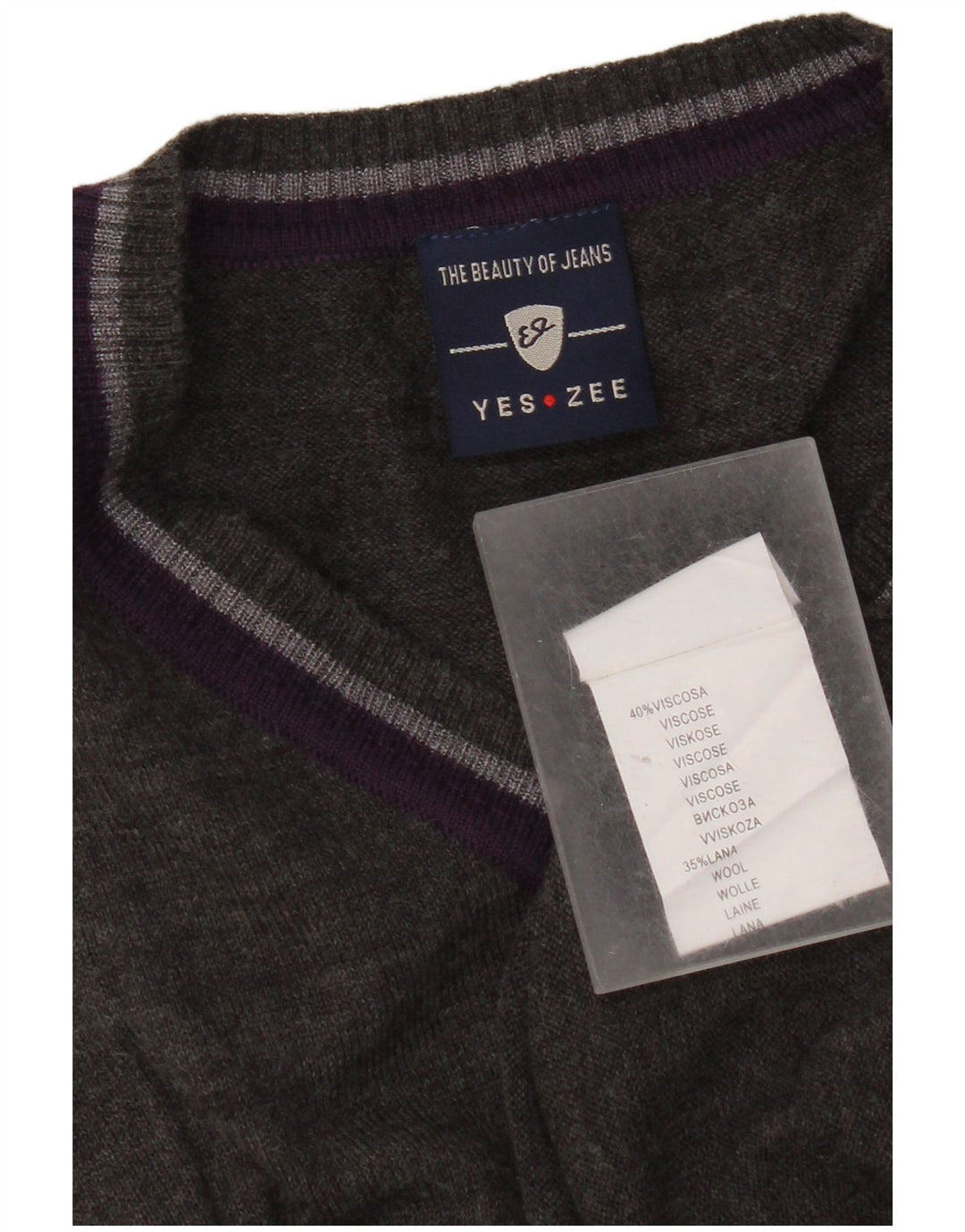 Regata masculina Yes Zee com colete XL cinza viscose