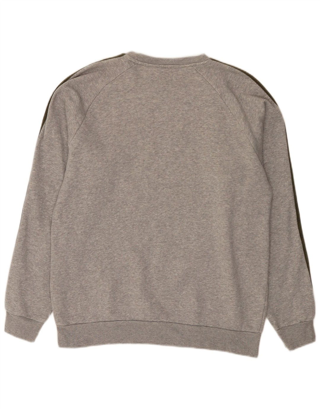 Adidas Mens Moletom Jumper Médio Algodão Cinza