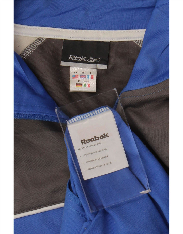 Reebok Mens Tracksuit Top Jacket XS Azul Colorblock Poliéster