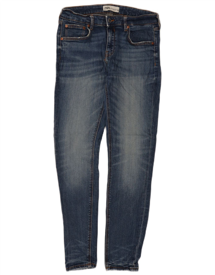 Zara Jeans Slim Feminino EU 40 Médio W30 L28 Azul