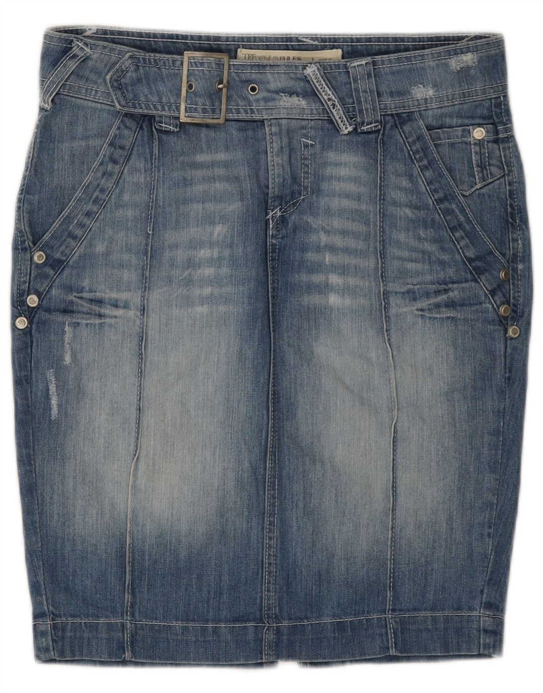 ZARA Saia feminina Trafaluc Denim EU 36 XS W26 Azul Algodão
