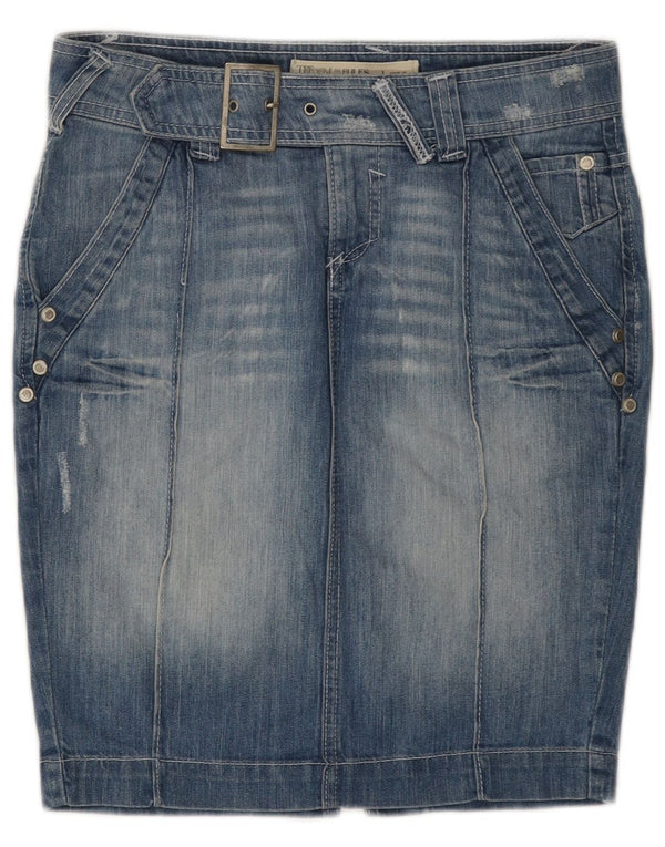 ZARA Saia feminina Trafaluc Denim EU 36 XS W26 Azul Algodão