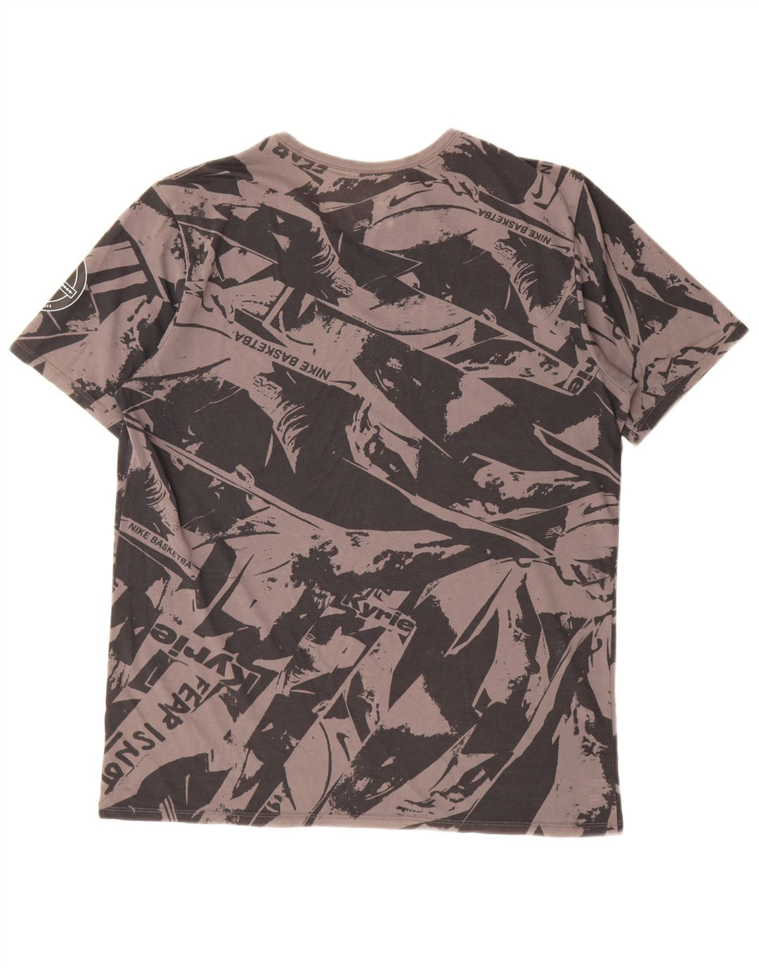 Camiseta Nike masculina Dri Fit Abstract Pattern gráfica top grande cinza