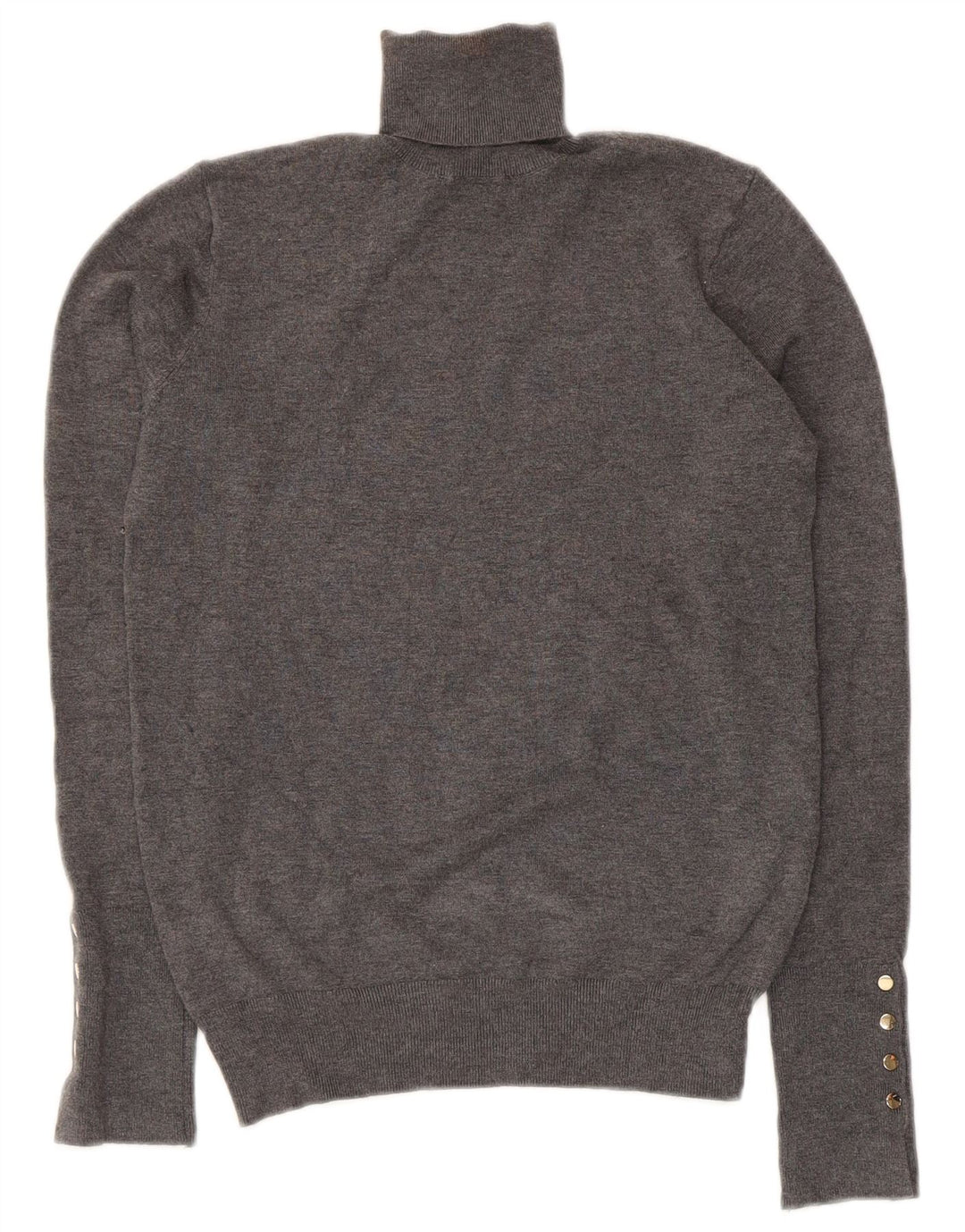 Zara Suéter feminino com gola redonda e gola redonda, Reino Unido 8, pequeno, cinza