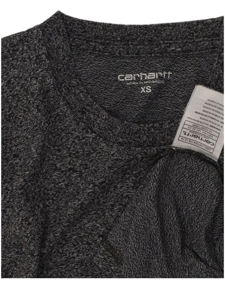 Camiseta masculina CARHARTT XS algodão manchado cinza