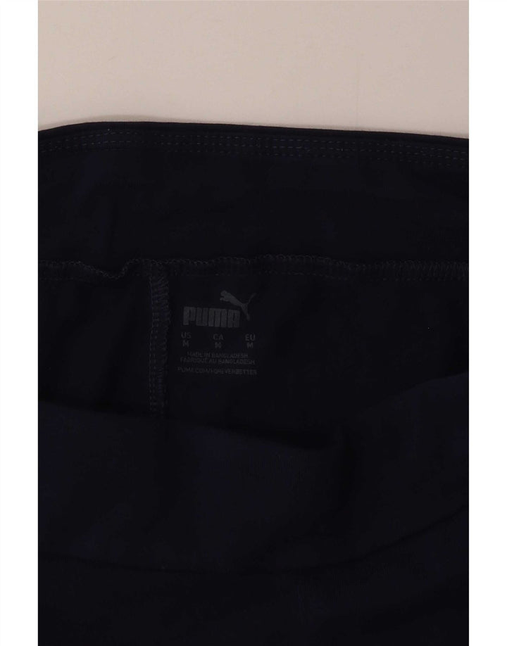Puma Womens Graphic Leggings UK 12 Médio Azul Marinho Algodão