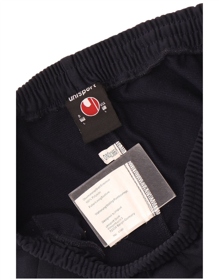 Shorts esportivo masculino Uhlsport grande poliéster colorblock azul marinho