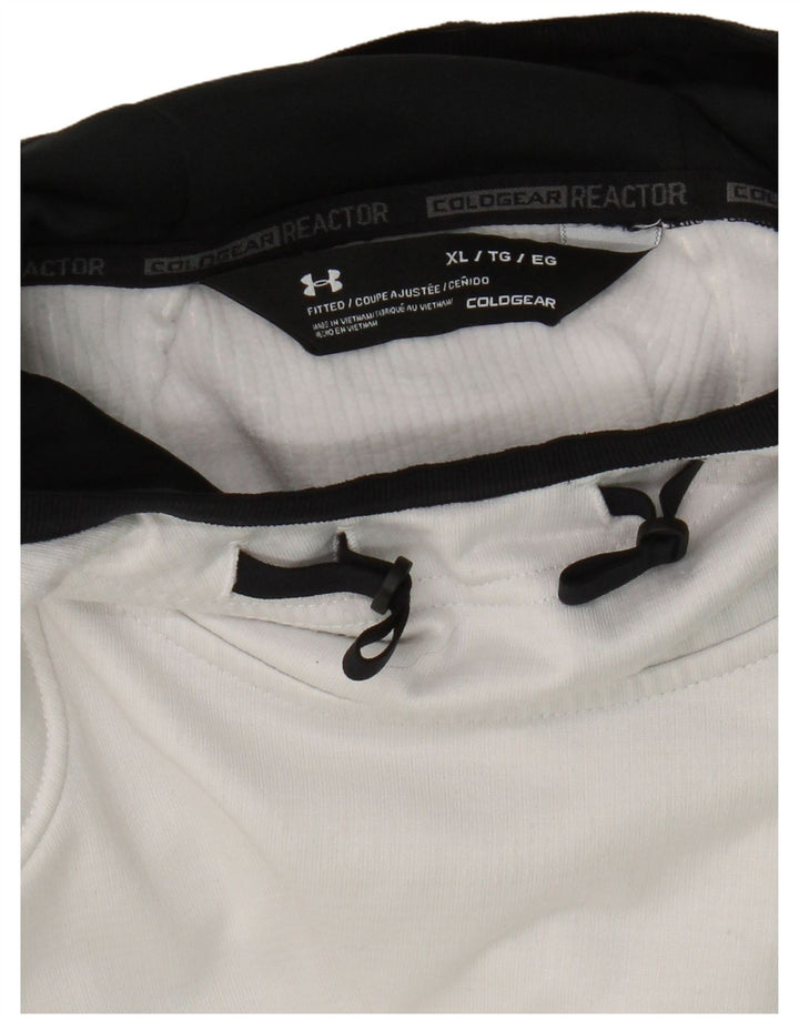 Under Armour masculino Cold Gear moletom com capuz XL branco